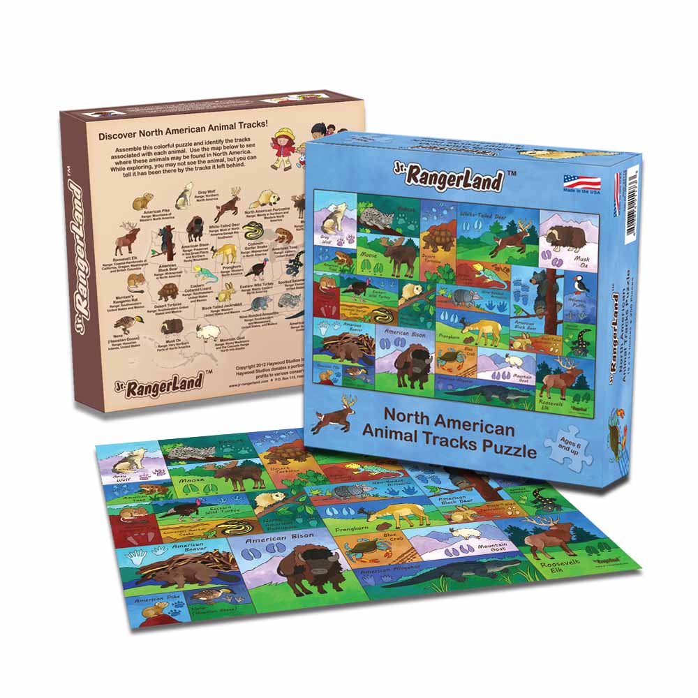 North American Animal Tracks Puzzle - 250 Piece