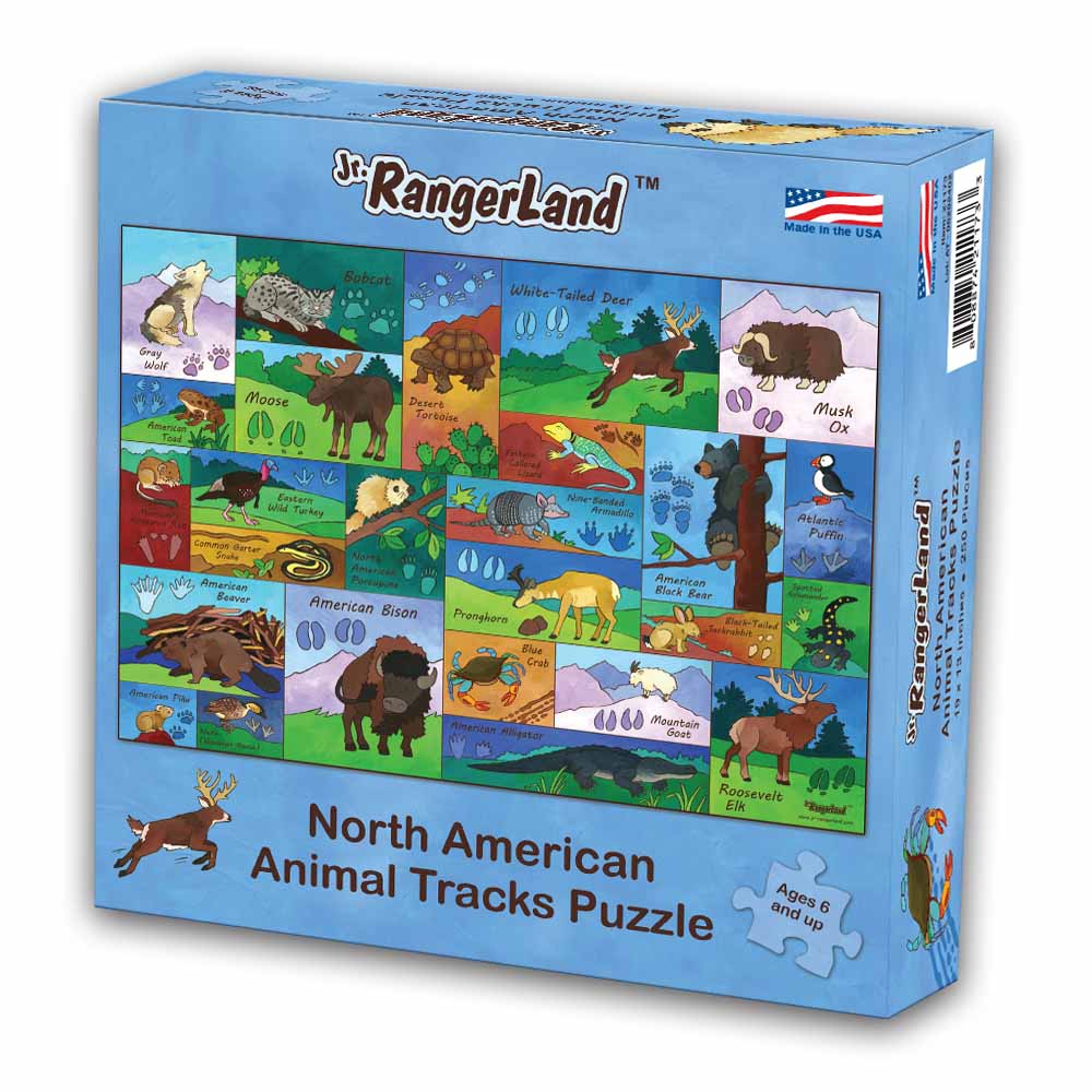 North American Animal Tracks Puzzle - 250 Piece