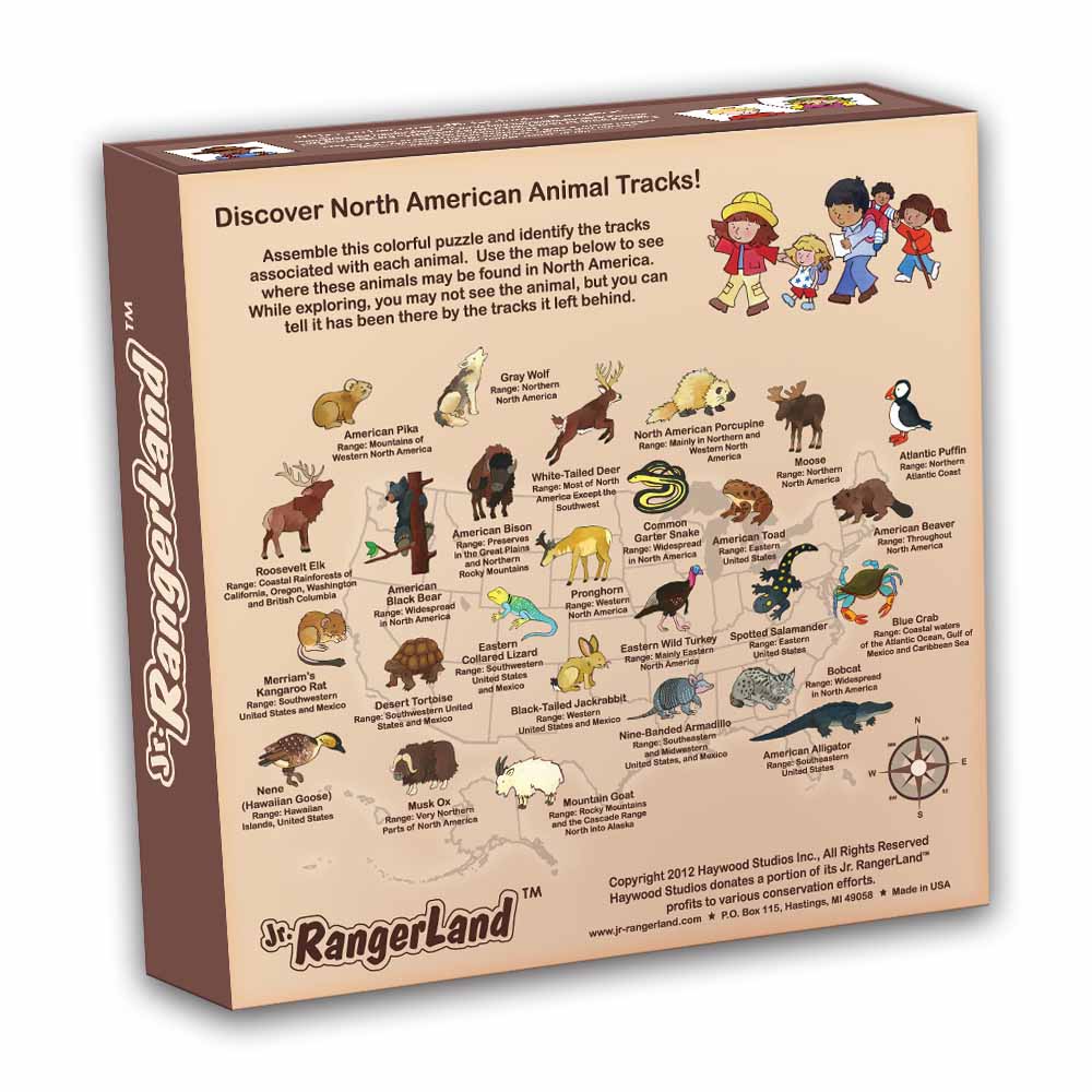 North American Animal Tracks Puzzle - 250 Piece