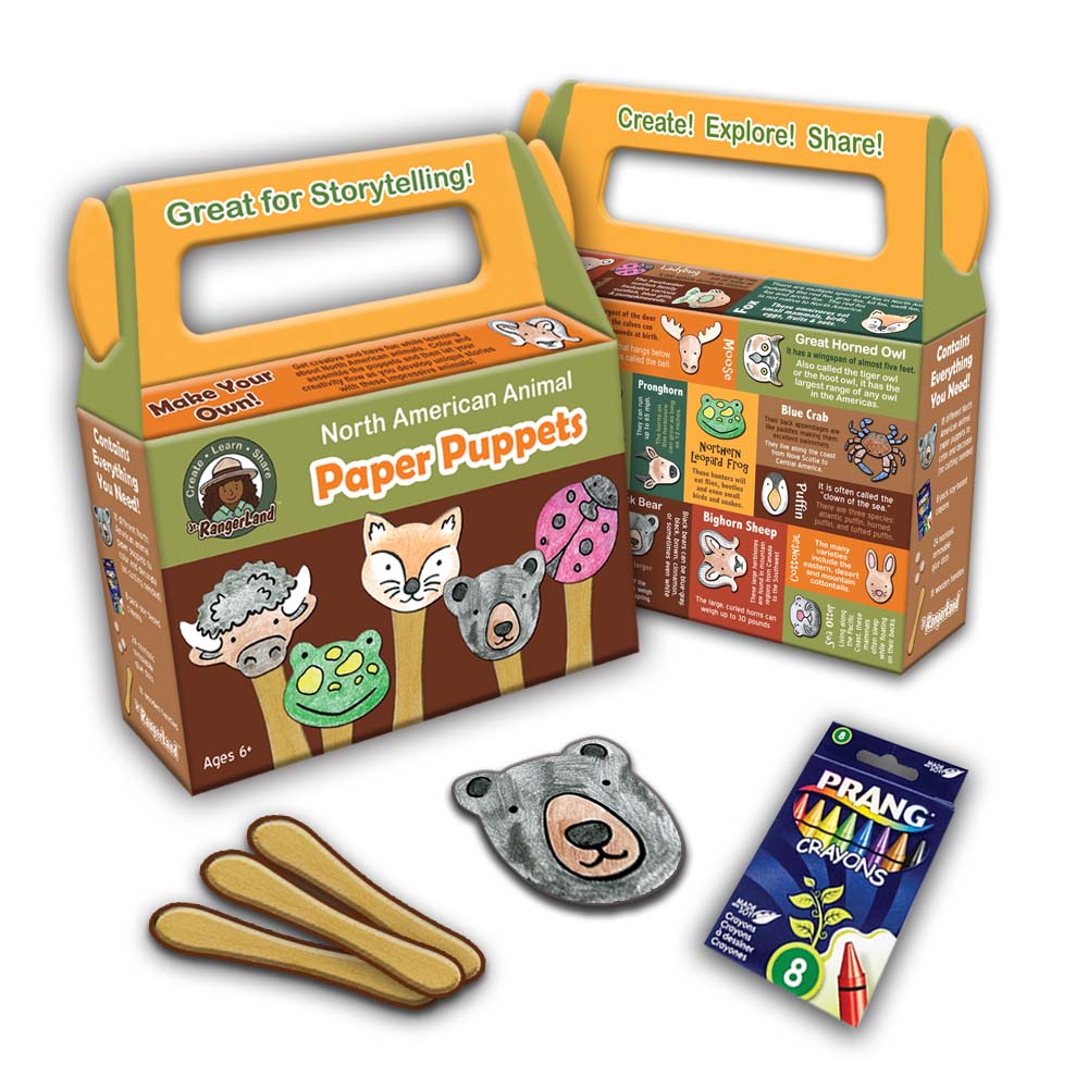 North American Animal Paper Puppets Art Kit