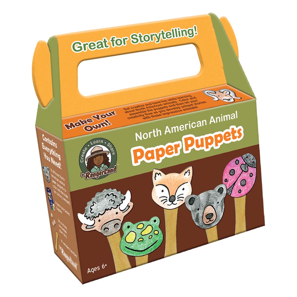 North American Animal Paper Puppets Art Kit