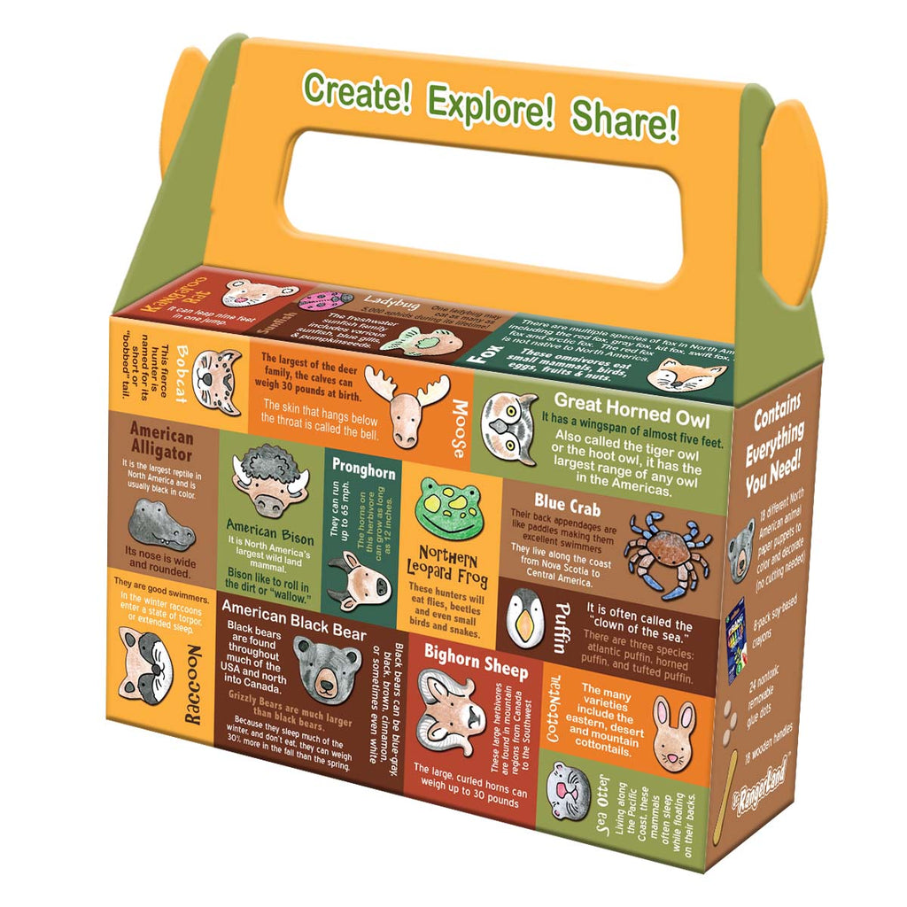 North American Animal Paper Puppets Art Kit