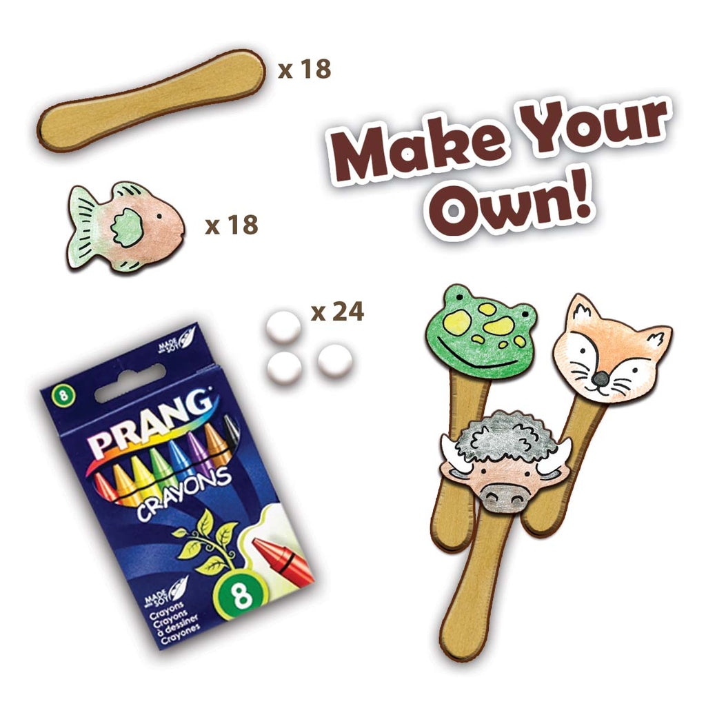 North American Animal Paper Puppets Art Kit