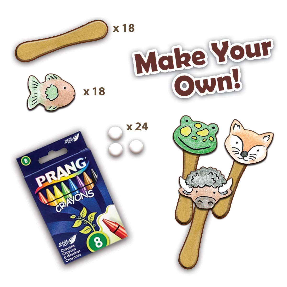 North American Animal Paper Puppets Art Kit