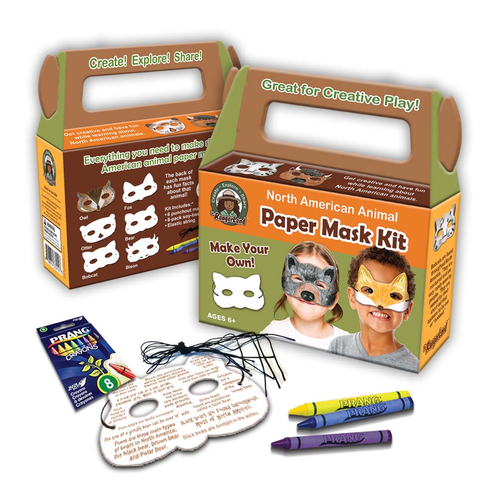 North American Animal Paper Masks Art Kit