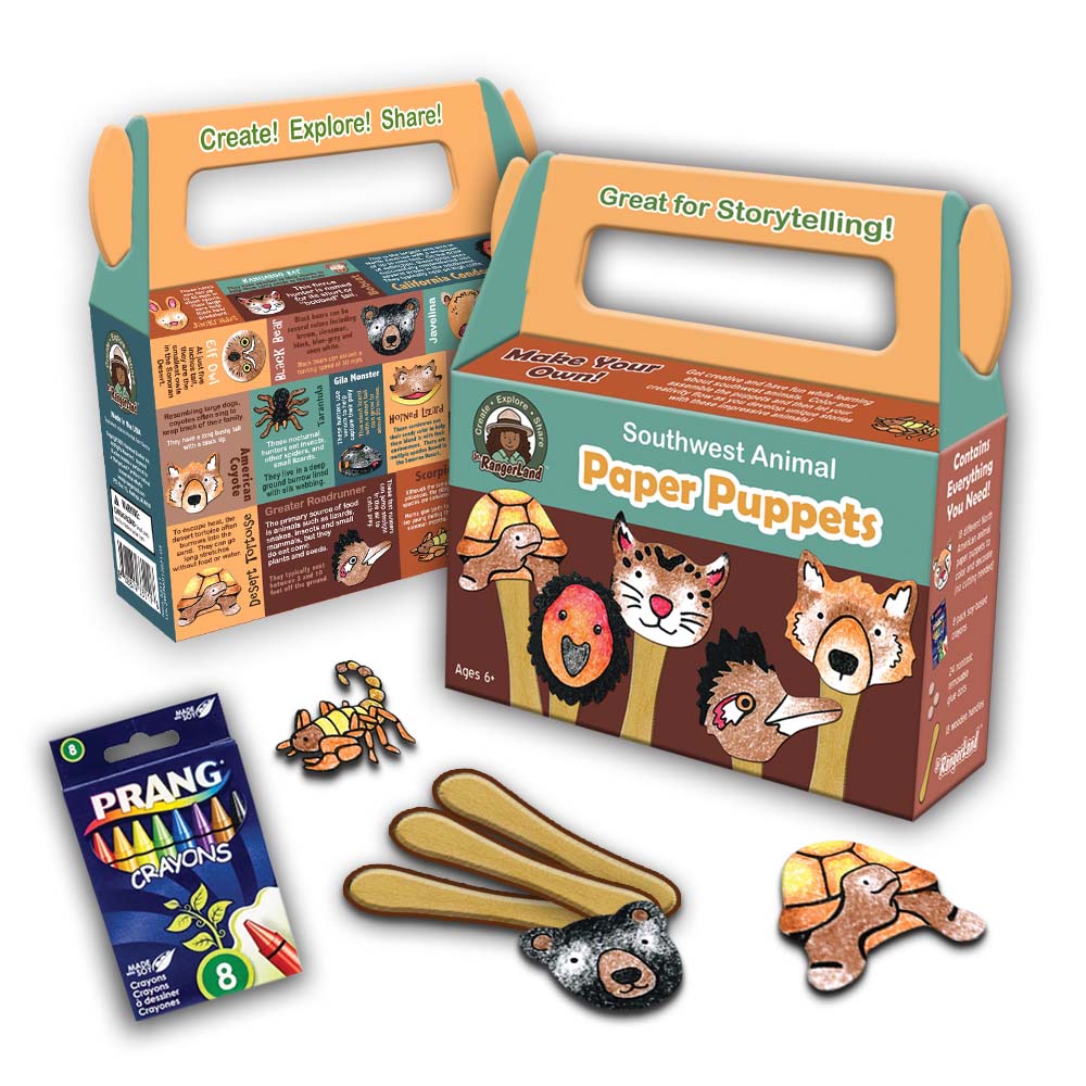 Southwest Animal Paper Puppets Art Kit