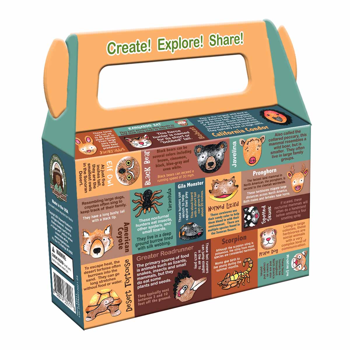 Southwest Animal Paper Puppets Art Kit