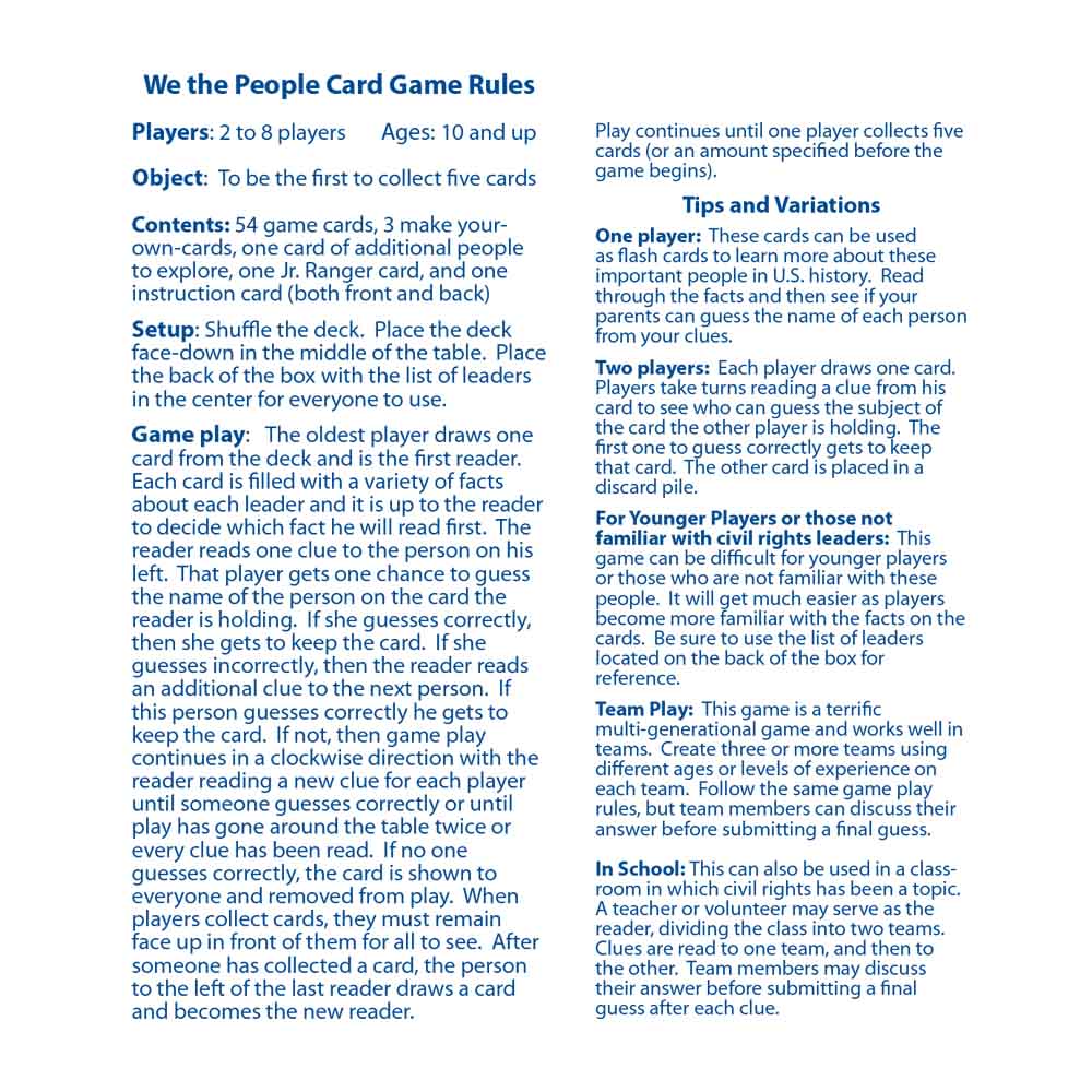 We the People Trivia Card Game
