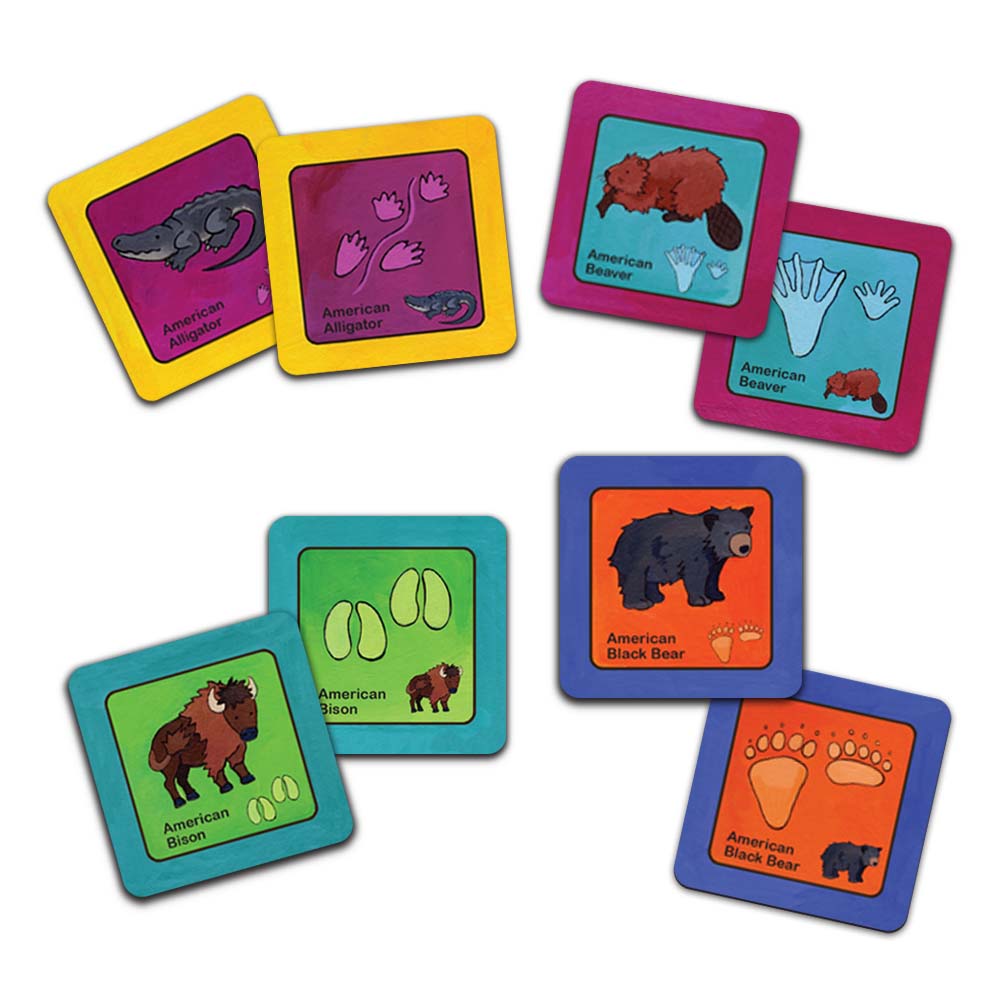 Animal Tracks Matching Card Game